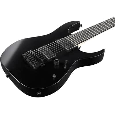 Ibanez Iron Label RGIXL7-BKF 7-String Solid Body Electric Guitar with Ebony Fretboard, Right-Handed, Black Flat image 6