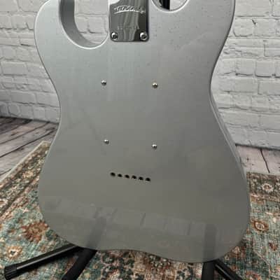Telestar Mona (Silvertone/Danelectro 1457 Inspired) Electric Guitar w/Amplifier Case (Silver Sparkle) image 7