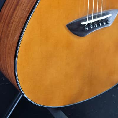 Yamaha CSF-TA TransAcoustic Parlor Size Acoustic Electric Guitar, Vintage Natural Gloss image 3