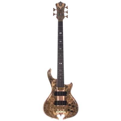 Alembic Mark King Deluxe 5 Buckeye Burl Top/Back Ebony Fingerboard (Serial #MK14665) image 4