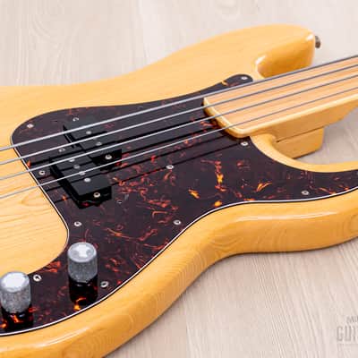 1970s Fernandes Burny Bass FPB-70FL Fretless Maple Board Vintage P Bass, 1 1/2" Nut, Japan image 6
