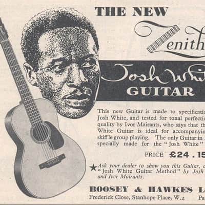 Framus Zenith Josh White 1957 skiffle jazz blues 4/4 folk large parlor guitar new set-up image 16