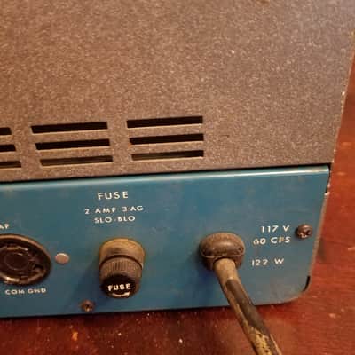 Bell PM-33 Pacemaker Mono 33 Watt Tube PA Amp dual 6L6GB 1959 - Blue, Beige, Textured Grey image 12