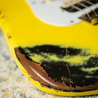 Fender Custom Shop 1957 Heavy Relic HSS Stratocaster - Graffiti Yellow/Black image 17