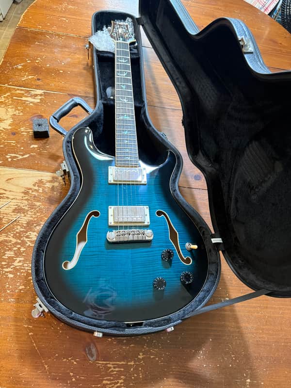 PRS SE Hollowbody II Piezo 2024 - Peacock Blue image 1