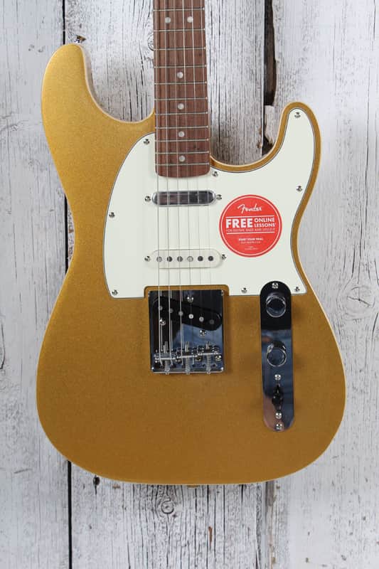 Squier Paranormal Custom Nashville Stratocaster Electric Guitar Aztec Gold