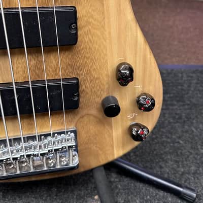 Used Glarry 6 String Bass Guitar DaVinci Cold Aggressive Groove Burlywood w/ gig bag Local Pickup Item image 5