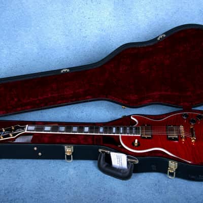 Gibson Les Paul 2011 Custom Flame Top Electric Guitar - Wine Red Preowned image 3