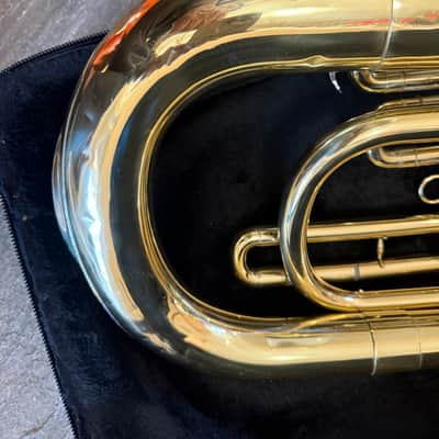 Euphonium, 3  piston,   with case and  mouthpiece. Large bore image 7