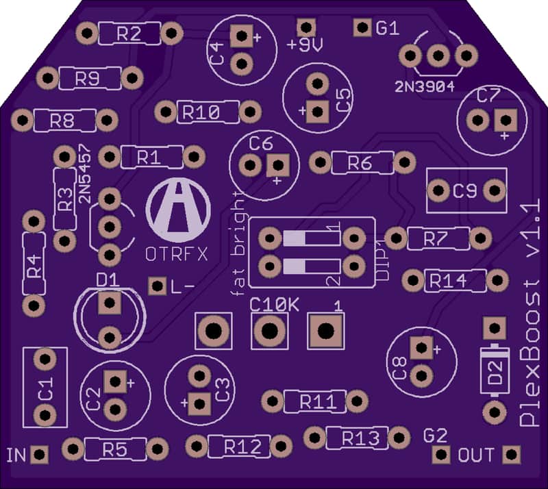 PlexBoost PCB - Build your own plex preamp style boost pedal! image 1