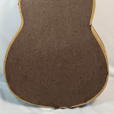 Vintage Lightweight Classical Guitar Case, Circa 1960s, Burlap Exterior, Red Interior image 2