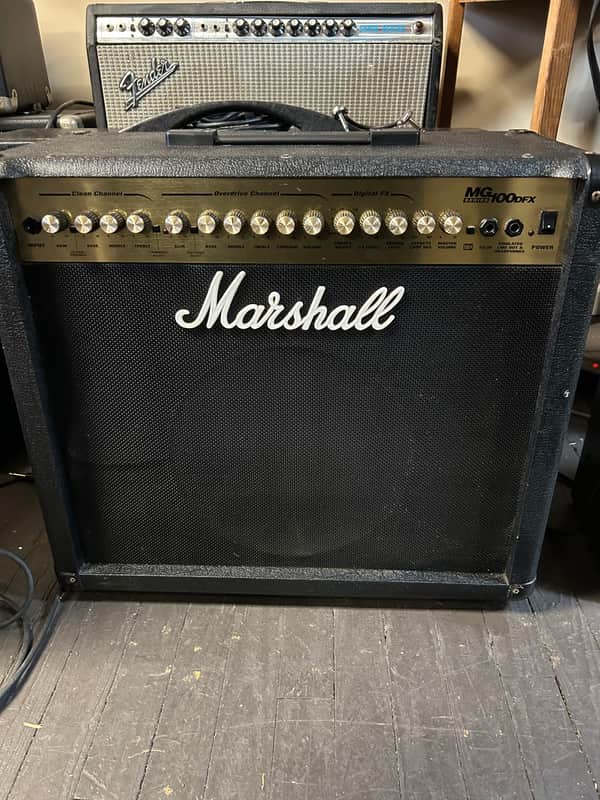 Marshall MG MG100DFX 2-Channel 100-Watt 1x12 Solid State Guitar Combo 2004 - 2008 - Black image 1