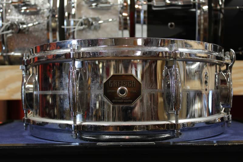 1970s Gretsch 5x14 4160 Chrome Over Brass Snare Drum image 1