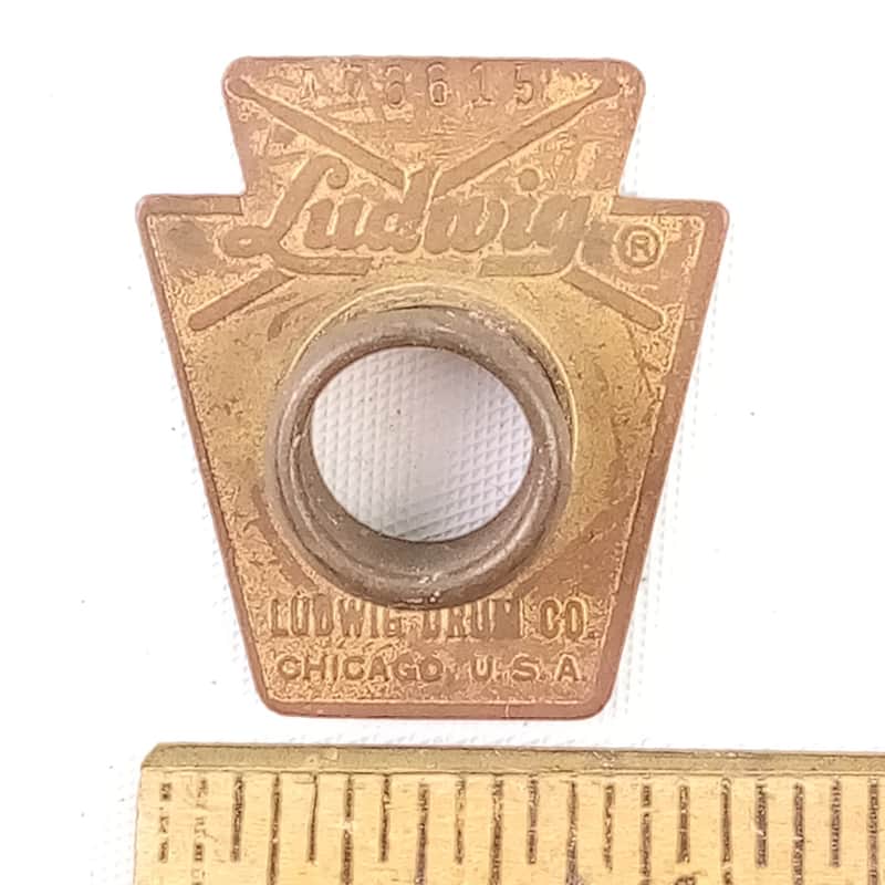 Ludwig #476615 Keystone Badge 1967 Brass Vintage Snare/Tom/Bass Drum +OG Grommet image 1