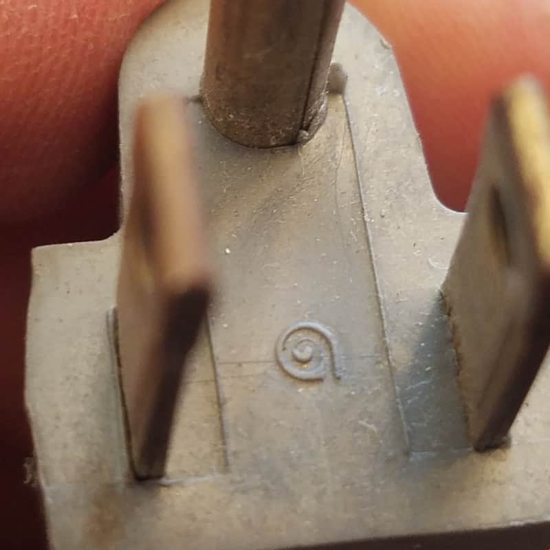 Unknown one (1) 117V Power Cord Electric Cable cut Grounded stylized A Vintage non-polarized grey 1940s-1960s image 1