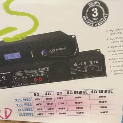 Crown XLS 2502 2-channel 775 Watts @ 4-Ohm DJ / PA Power Amplifier With DSP, Only 11 LBS (MINT) image 6