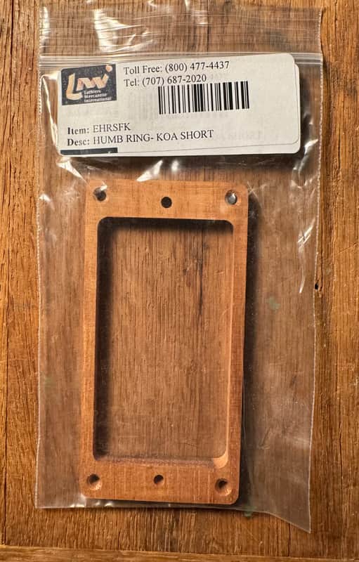 Luthiers Merchantile EHRSFK - NOS - Koa Short Humbucker Pickup Ring - 1 Ring image 1