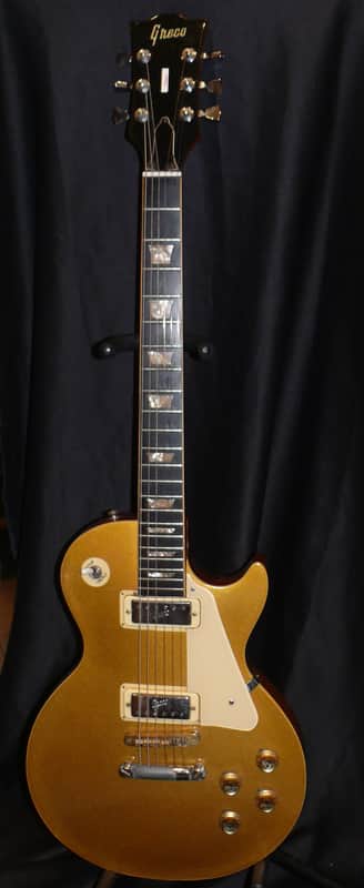 Greco Japan EG-500 w/- Gneco stamped mini-humbuckers 1974-75 - Goldtop image 1