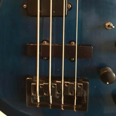 Spector NS-2B 4 string bass Neck Thru design 1980's Trans Blue image 6