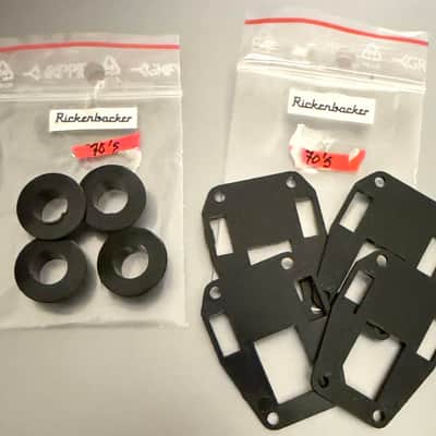 Rickenbacker 4001 & 4003 plastic tuner spacers and bushings [Set of 4] 1970s - Black image 1