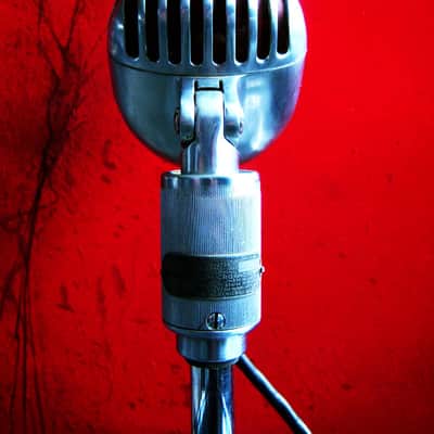 Vintage RARE 1940's Shure 556C dynamic cardioid microphone w Atlas DS-5 stand Elvis image 7