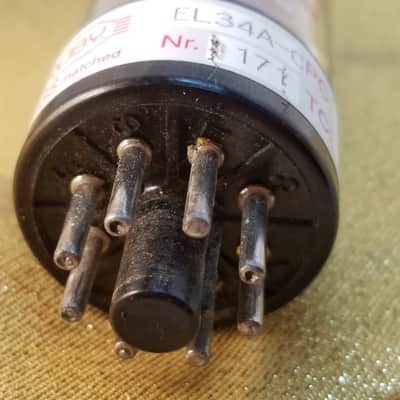 Ruby Matched Pair (2) EL34A-C 6CA7 tNOS AT1000 TESTED Vacuum Tubes Early China Power Pentode 1980-1992 image 13