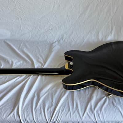 Hagstrom TREVIDLX-BLK Tremar Viking Deluxe Semi-Hollow with Tremolo 2010s - Gloss Black image 7