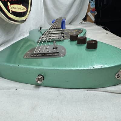 Maghini Guitars Skylark Baritone Guitar with COA + Gator Case 2023 - Lightly Aged Jade Metallic image 16