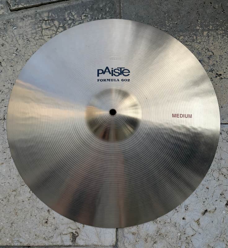Vintage pre serial Paiste Formula 602 18" Medium Crash - relabelled by Paiste image 1