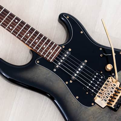 1990 Fender Pro Feel Stratocaster STR-680 SSH Blueberry Sunburst w/ Floyd Rose, Japan MIJ Fujigen image 7