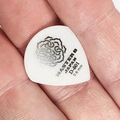Master 8 Japan D-801 Duracon Standard Jazz Guitar Picks Thin 0.8mm 6-Pack image 3