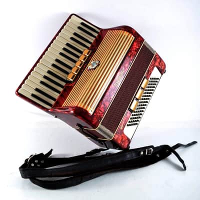 Rare Vintage German Made Top Piano Accordion Weltmeister Gigantilli I - 80 bass + Original Hard Case & Shoulder Straps image 3