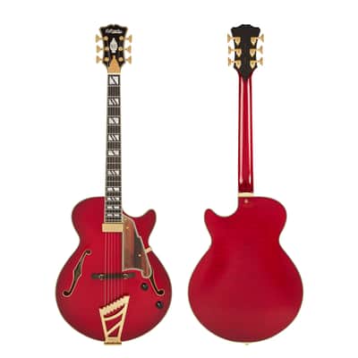 D'Angelico Excel Ss Soho Single Cutaway Thinline Hollow Body w/ Gig Bag Dark Cherry Burst image 11