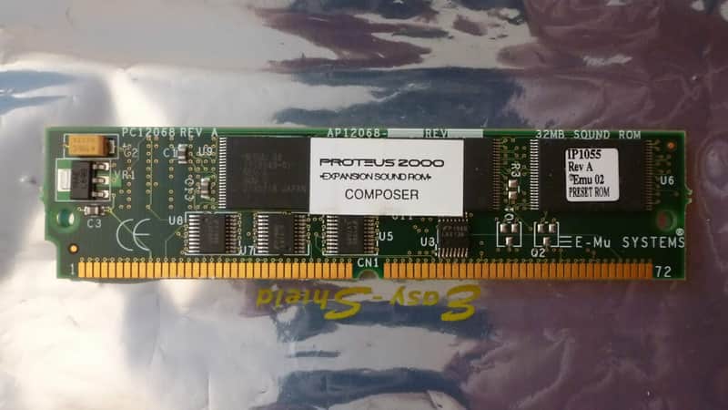 Tested Working E-MU Systems Emu COMPOSER 8-Bank Expansion Board Sound ROM Card for Proteus 2000-class synths such as P2K P1K XL1 MoPhatt Orbit3 Planet Earth B3 Virtuoso 2000 Vintage Pro/Keys PK6 XK6 MK6 Ensoniq Halo XL7 MP7 PX7 Proteus 2500 1000 etc. image 1