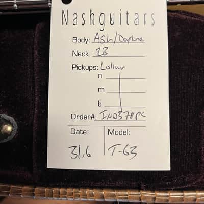 Nash T-63 Tele Style Lollar Pickups with original Case 2018 - Present image 17