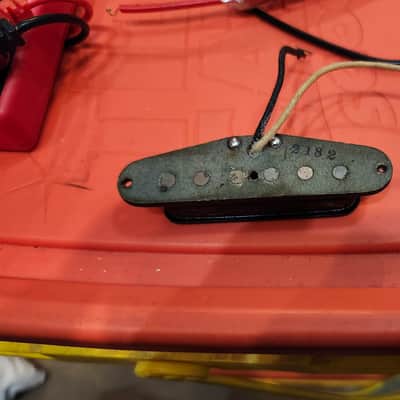 FENDER STRATOCASTER PICKUP 1982 grey bottom, rewound, meter reads 6.64 image 6