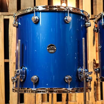 DW Performance Sapphire Blue Drum Set - 14x22,9x13,14x14,16x16 image 8