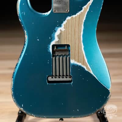 Xotic XSC-2 Swamp Ash HSS S-Style w/ Roasted Flame Maple Neck – Lake Placid Blue image 8