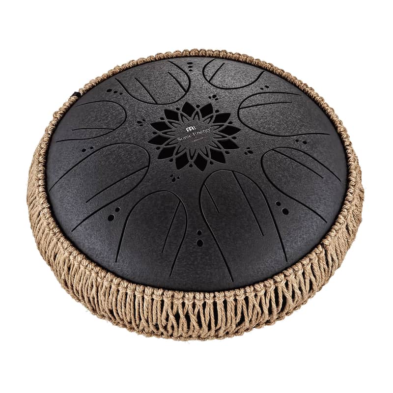 Meinl Sonic Energy 10 Inch Medium Octave Steel Tongue Drum, B Minor, Black image 1