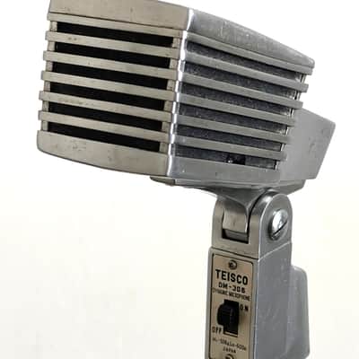 Rare 1960's TEISCO DM-306 Dynamic Microphone, working, w/stand and cable image 10