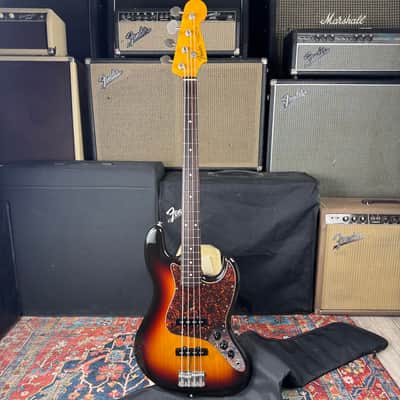1962 Fender Jazz Bass Reissue Vintage Collection 3 Tone Sunburst Model JB62-70US - 2002-2004 image 3