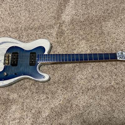 One of a Kind Nikita Kintia Soapbar / P90 T-Style Wild Blue Telecaster image 2