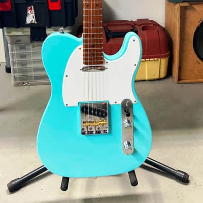 New Custom 63 64 American Telecaster Sonic Blue Nitro Satin Roasted Maple image 1