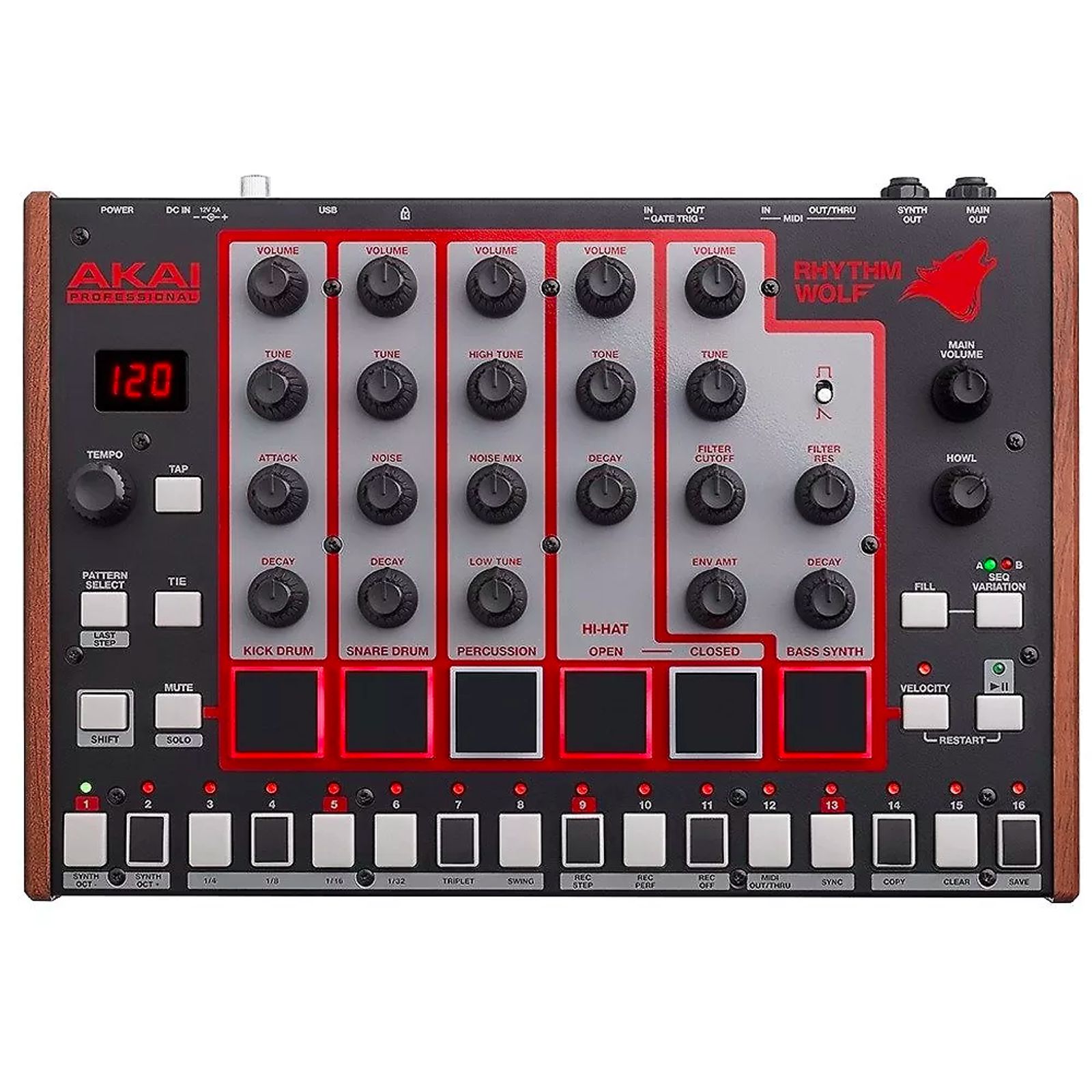 AKAI RHYTHM WOLF アナログ ドラムマシン Akai Rhythm Wolf Analog Drum Machine and Bass Synthesizer | Reverb