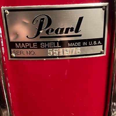 Pearl - 10x14" Maple 12-lug Marching Snare Drum 1980's - Red Wrap image 2