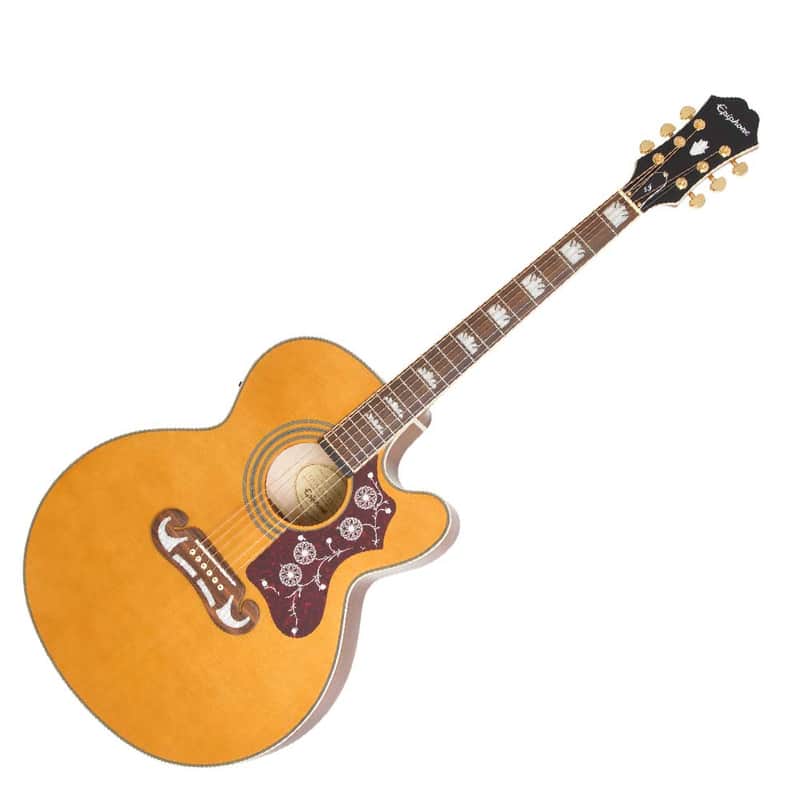 CHITARRA ACUSTICA EPIPHONE EJ-200SCE Vintage Natural | Reverb