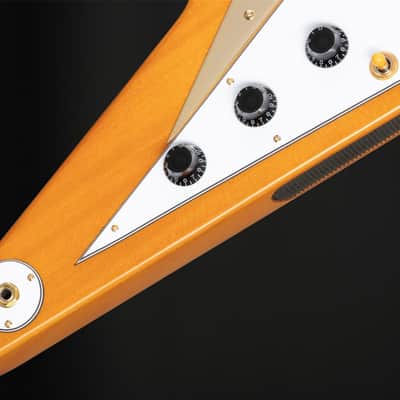 Epiphone 1958 Korina Flying V, White Pickguard with Case image 4