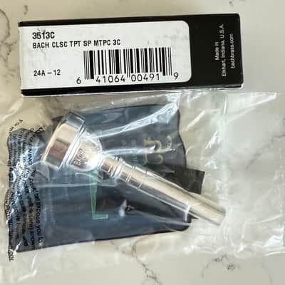 Bach 3513C Trumpet Mouthpiece - 3C Cup 2020s - Silver-Plated image 2