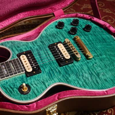 Gibson Custom Les Paul Custom Figured Hand Selected Top 2016 - Aqua Blue image 14