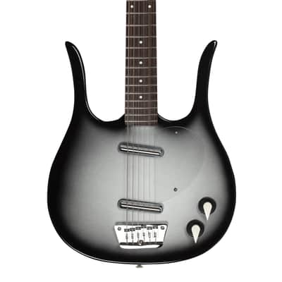 Danelectro Longhorn Baritone - Black Burst (Silver Burst) image 2